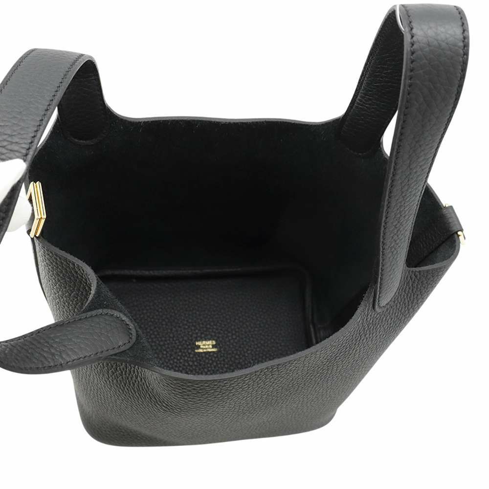 エルメス ハンドバッグ ピコタンロックPM ブラック/ゴールド金具 トリヨンクレマンス W刻印 黒