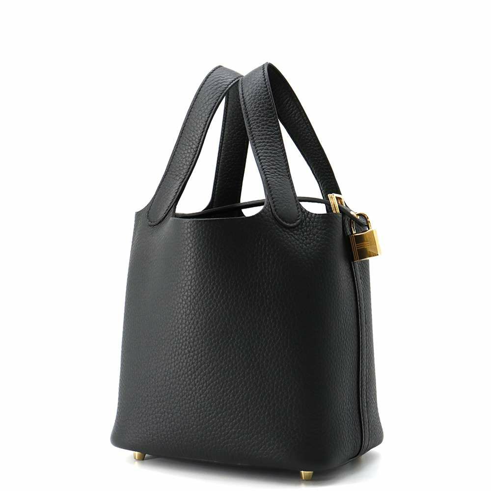 エルメス ハンドバッグ ピコタンロックPM ブラック/ゴールド金具 トリヨンクレマンス W刻印 黒