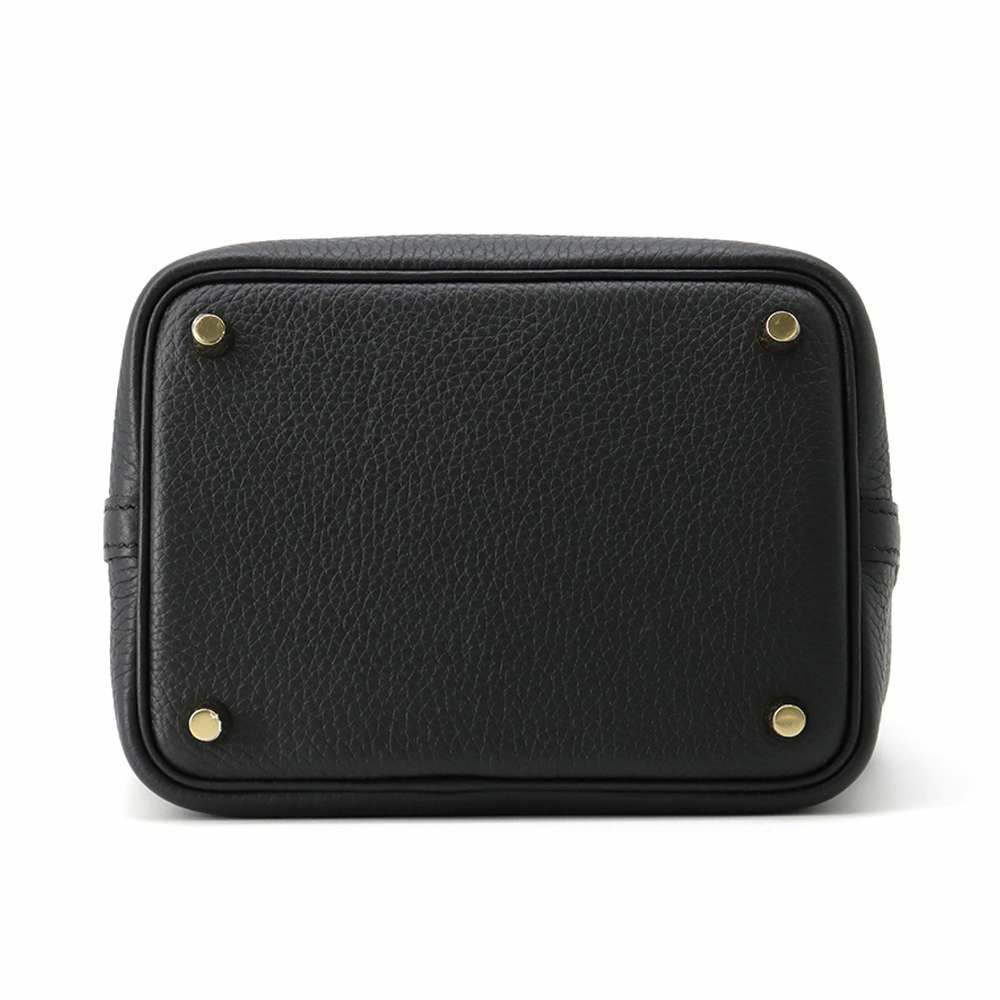 エルメス ハンドバッグ ピコタンロックPM ブラック/ゴールド金具 トリヨンクレマンス W刻印 黒
