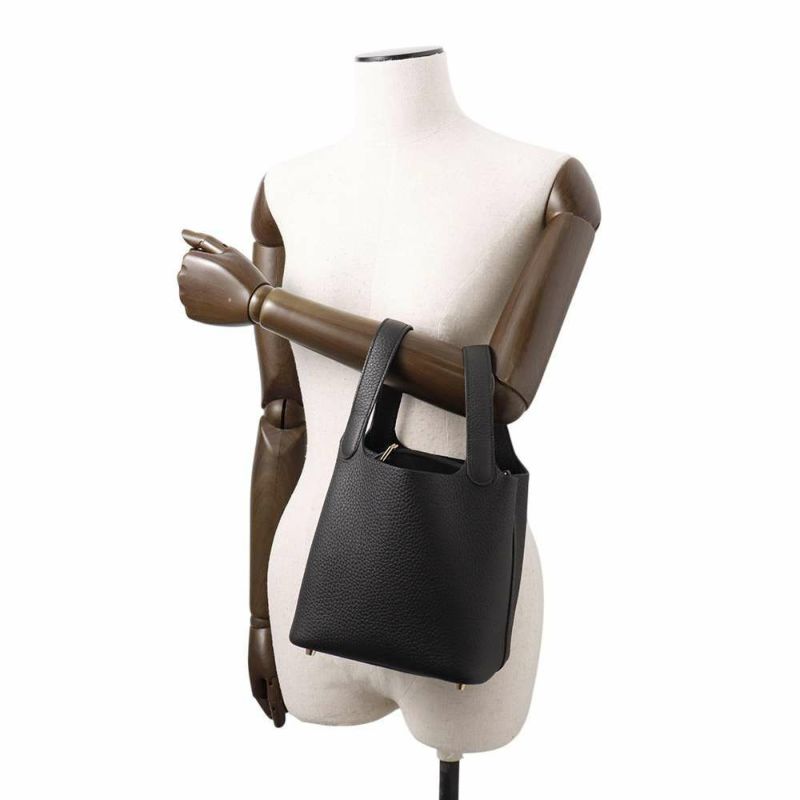 エルメス ハンドバッグ ピコタンロックPM ブラック/ゴールド金具 トリヨンクレマンス W刻印 黒