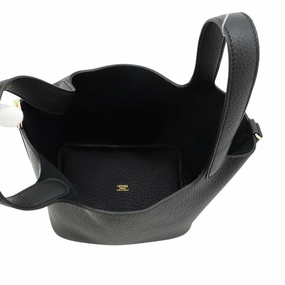 エルメス ハンドバッグ ピコタンロックPM ブラック/ゴールド金具 トリヨンクレマンス W刻印 黒