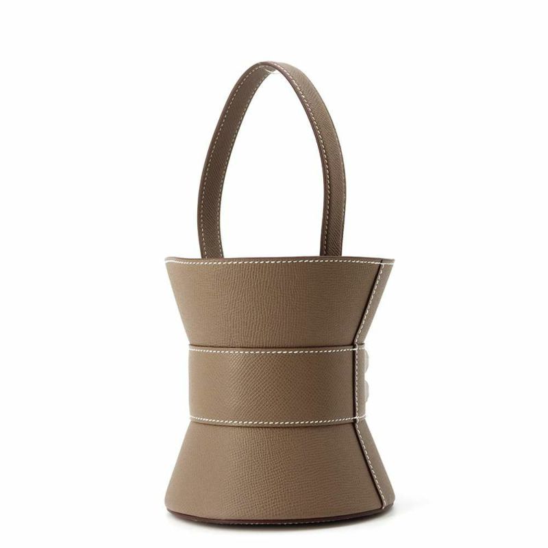 エルメス ハンドバッグ ミニ メドール エトゥープ/シルバー金具 エプソン W刻印 HERMES バッグ