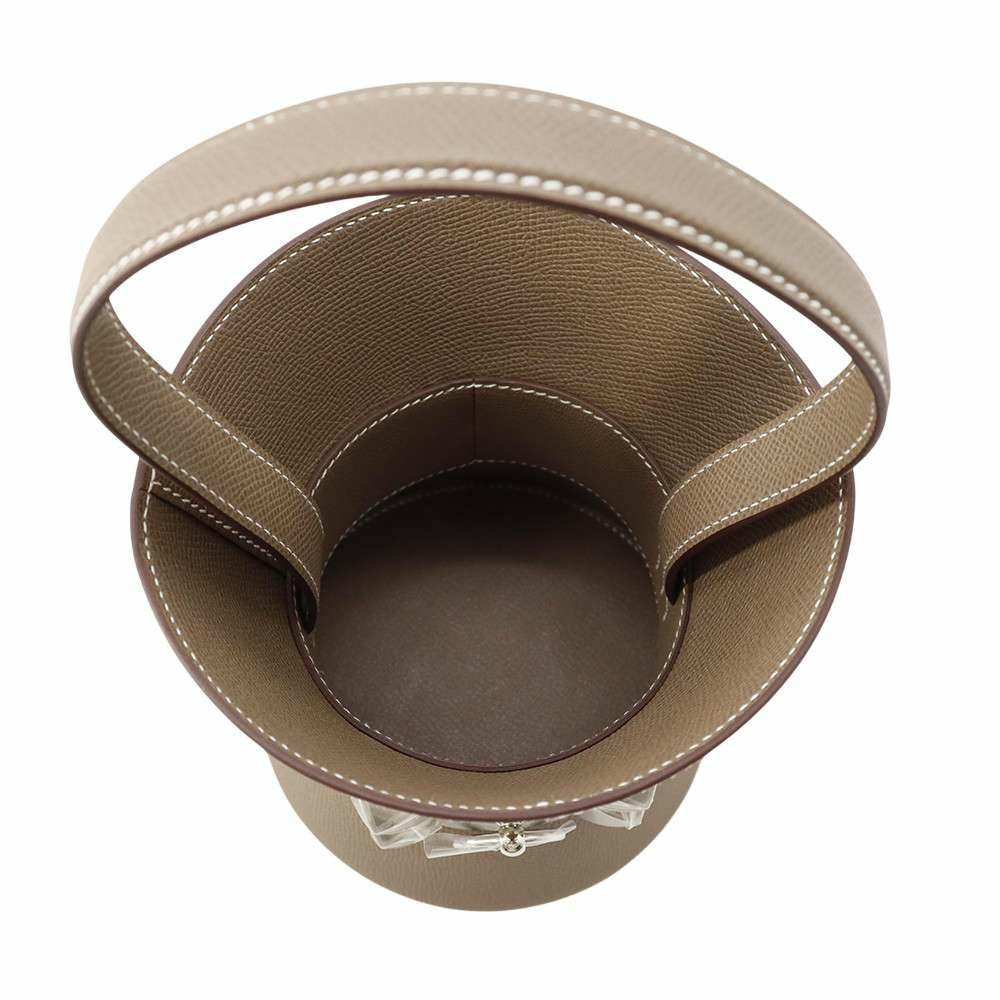 エルメス ハンドバッグ ミニ メドール エトゥープ/シルバー金具 エプソン W刻印 HERMES バッグ