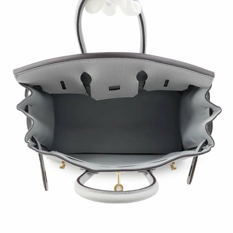 エルメス バーキン25 ブルーグラシエ/ゴールド金具 トゴ W刻印 HERMES Birkin ハンドバッグ