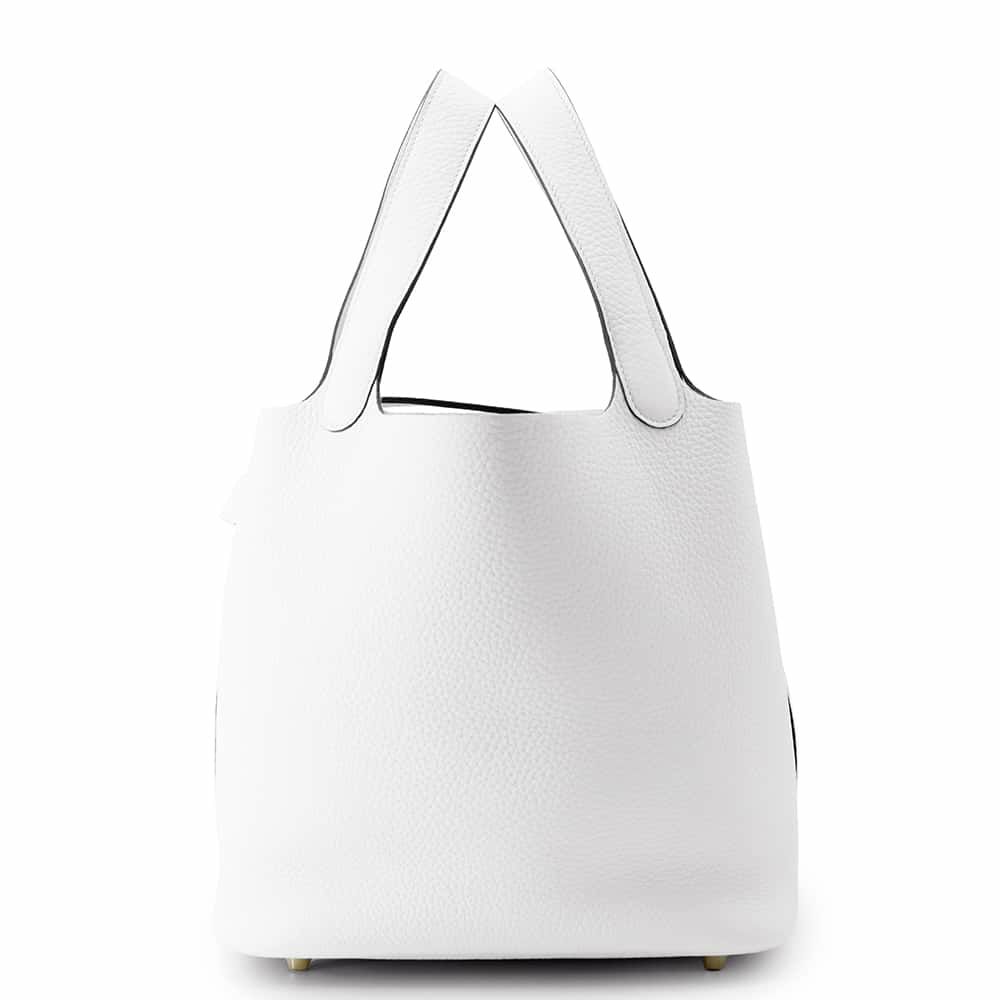 エルメス ハンドバッグ ピコタンロックMM ニューホワイト/ゴールド金具 トリヨンクレマンス W刻印