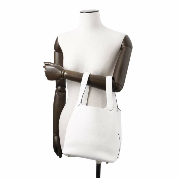 エルメス ハンドバッグ ピコタンロックMM ニューホワイト/ゴールド金具 トリヨンクレマンス W刻印