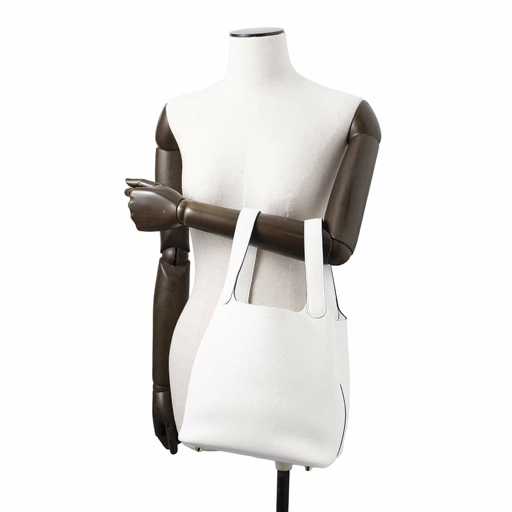 エルメス ハンドバッグ ピコタンロックMM ニューホワイト/ゴールド金具 トリヨンクレマンス W刻印