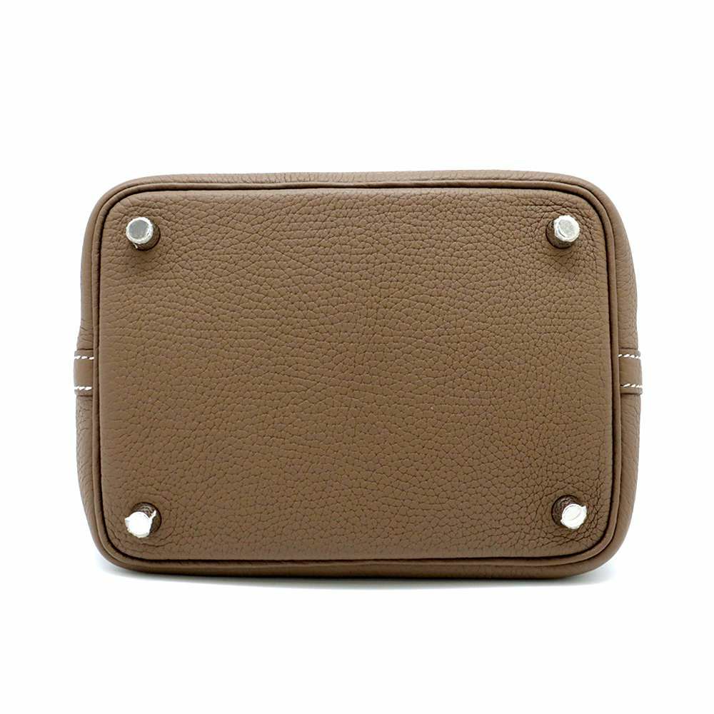 エルメス ハンドバッグ ピコタンロックPM エトゥープ/シルバー金具 トリヨンクレマンス Z刻印