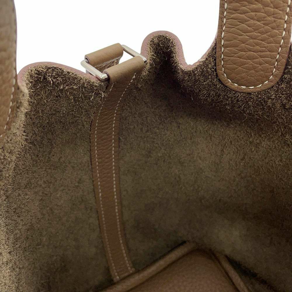 エルメス ハンドバッグ ピコタンロックPM エトゥープ/シルバー金具 トリヨンクレマンス Z刻印