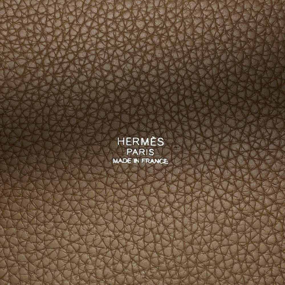 エルメス ハンドバッグ ピコタンロックPM エトゥープ/シルバー金具 トリヨンクレマンス Z刻印