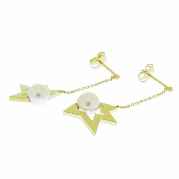 タサキ ピアス コメット プラス あこや真珠 パール K18YGイエロー