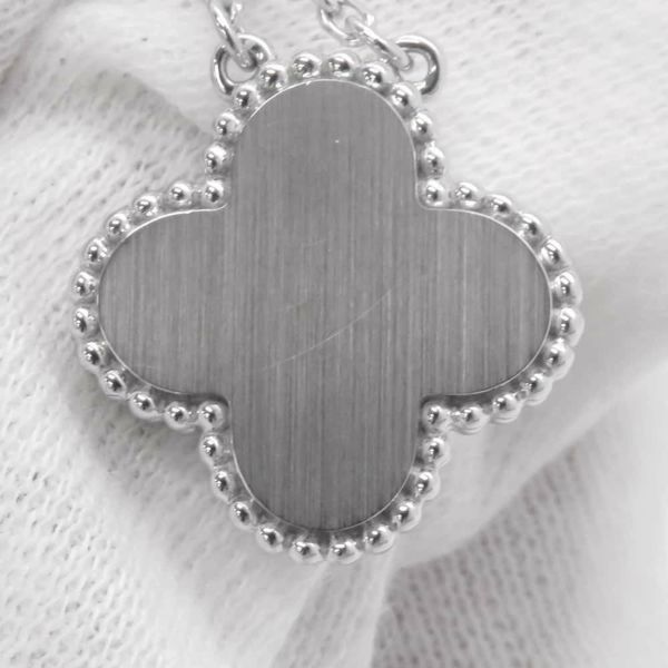 ヴァンクリーフ&アーペル ネックレス ヴィンテージ アルハンブラ ギヨシェ ダイヤ 1P K18WG VCARP6L800 2020年ホリデー限定