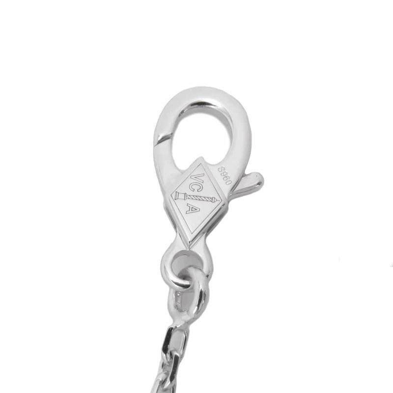 ヴァンクリーフ&アーペル ネックレス ヴィンテージ アルハンブラ ギヨシェ ダイヤ 1P K18WG VCARP6L800 2020年ホリデー限定