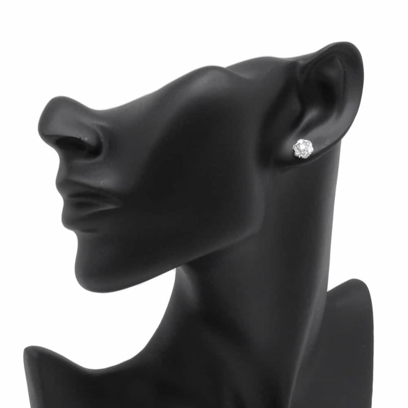 ヴァンクリーフ&アーペル ピアス フルーレット ピアス スモール ダイヤモンド 1.10ct K18WGホワイトゴールド ジュエリー