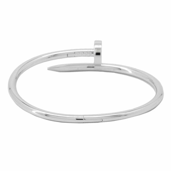 カルティエ ブレスレット ジュスト アン クル ブレスレット クラシック K18WGホワイトゴールド サイズ17 B6048317 Cartier バングル