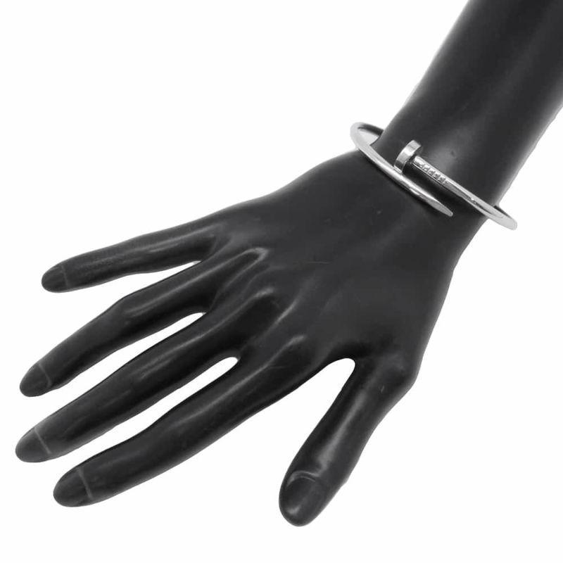 カルティエ ブレスレット ジュスト アン クル ブレスレット クラシック K18WGホワイトゴールド サイズ17 B6048317 Cartier バングル