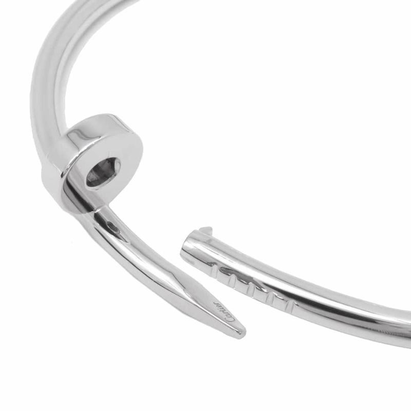 カルティエ ブレスレット ジュスト アン クル ブレスレット クラシック K18WGホワイトゴールド サイズ17 B6048317 Cartier バングル