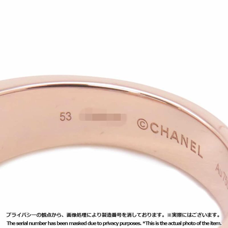 シャネル リング エターナル シャネル N°5 リング ダイヤ 中石1P 0.25ct/19P 約0.20ct K18PGピンクゴールド サイズ53 J12187 指輪