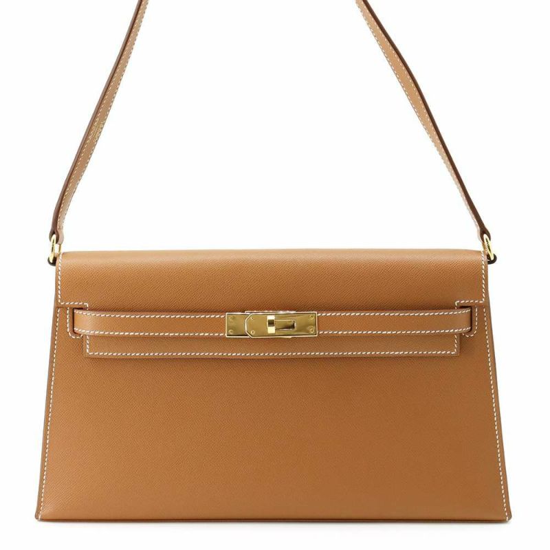 エルメス クラッチバッグ ケリーエラン ゴールド/ゴールド金具 ヴォーマダム B刻印 2wayショルダー