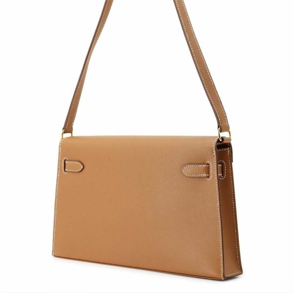 エルメス クラッチバッグ ケリーエラン ゴールド/ゴールド金具 ヴォーマダム B刻印 2wayショルダー