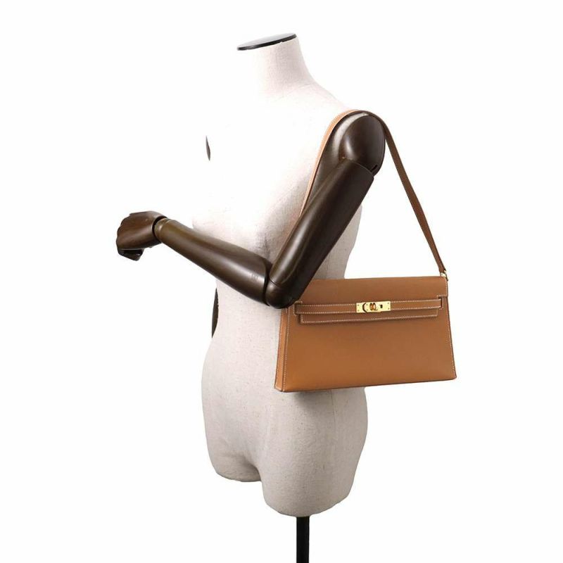 エルメス クラッチバッグ ケリーエラン ゴールド/ゴールド金具 ヴォーマダム B刻印 2wayショルダー