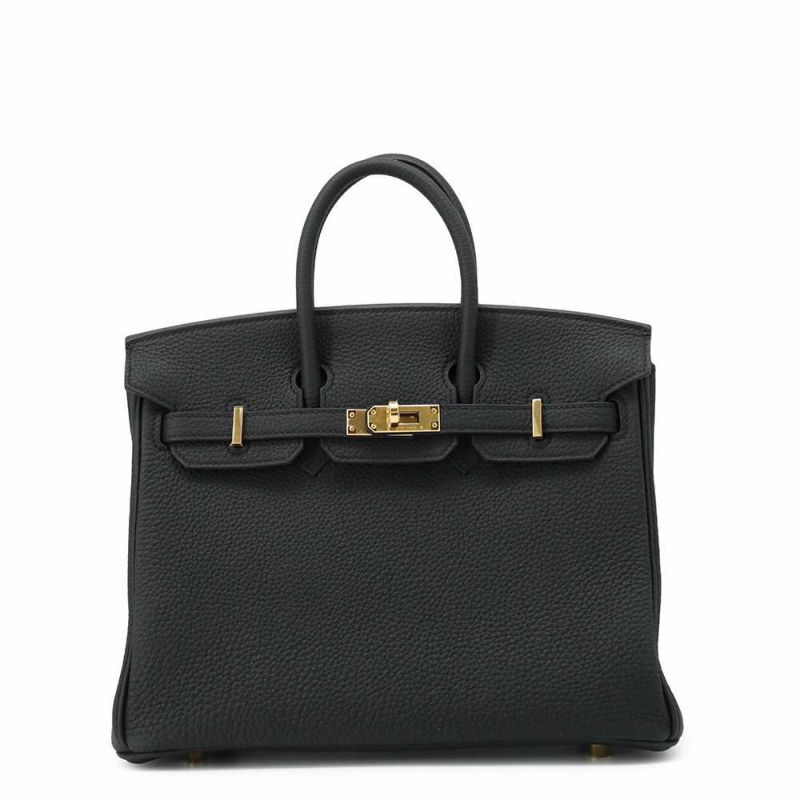 エルメス バーキン25 ブラック/ゴールド金具 トゴ B刻印 HERMES Birkin ハンドバッグ 黒