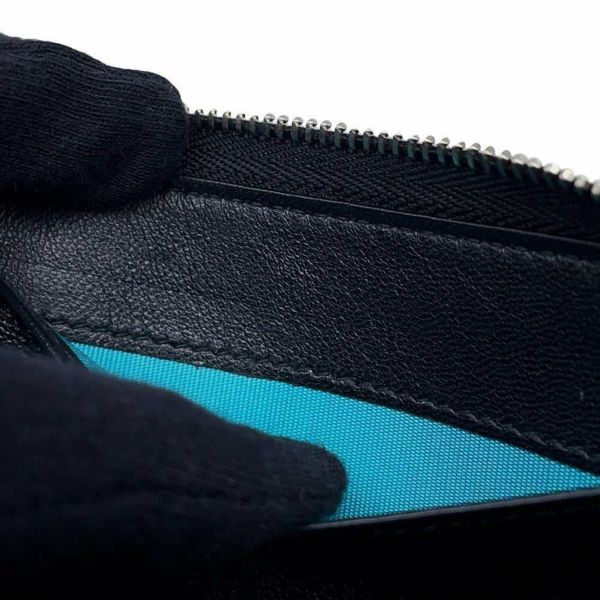 ティファニー コインケース レザー Tiffany&Co. 財布 小銭入れ ラウンドファスナー 黒