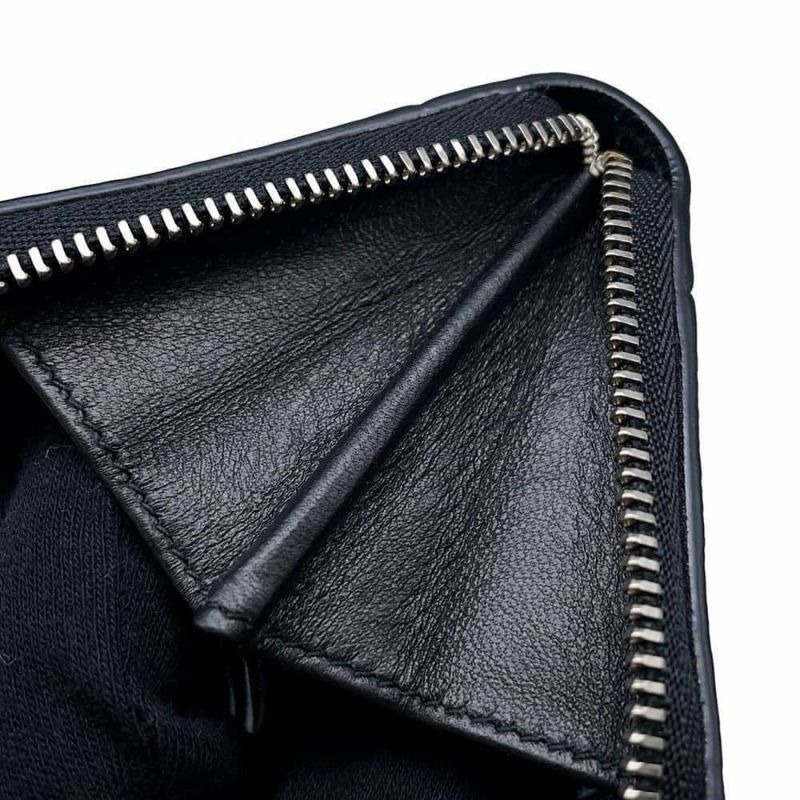 ティファニー コインケース レザー Tiffany&Co. 財布 小銭入れ ラウンドファスナー 黒