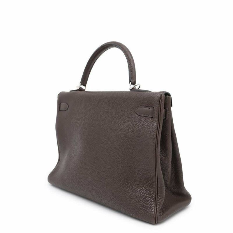 エルメス ハンドバッグ ケリー35 内縫い ショコラ/シルバー金具 トゴ □J刻印 2way