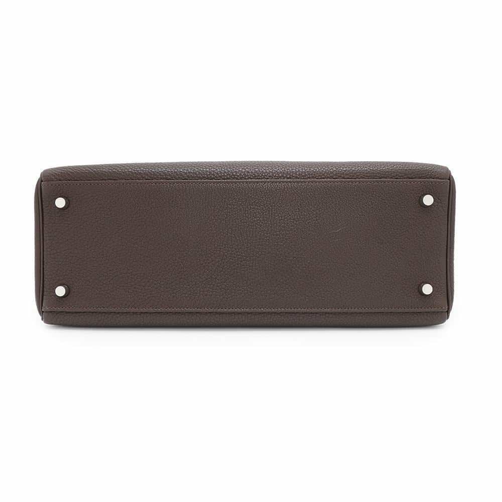 エルメス ハンドバッグ ケリー35 内縫い ショコラ/シルバー金具 トゴ □J刻印 2way