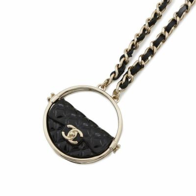 シャネル ネックレス バッグモチーフ ココマーク B23 C AB9852 CHANEL アクセサリー 黒 安心保証