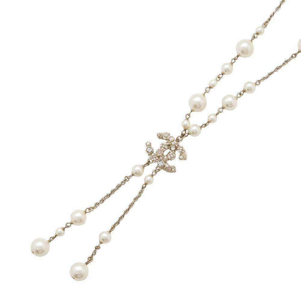 シャネル ネックレス ココマーク フラワーモチーフ パール ラインストーン B11A CHANEL アクセサリー