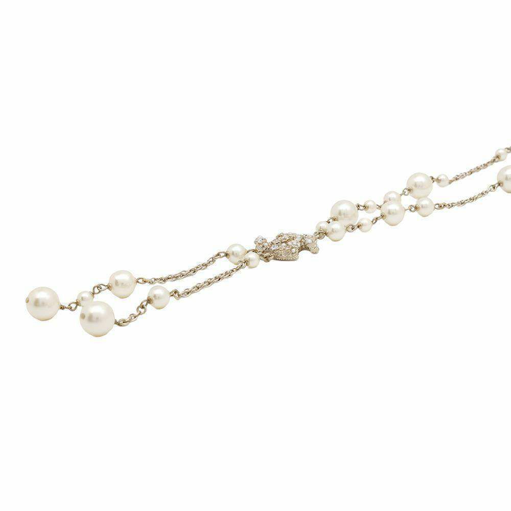 シャネル ネックレス ココマーク フラワーモチーフ パール ラインストーン B11A CHANEL アクセサリー