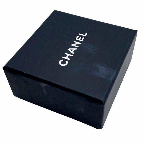 シャネル ピアス ココマーク リボン チェーン レザー I24 V AB8827 CHANEL アクセサリー 黒