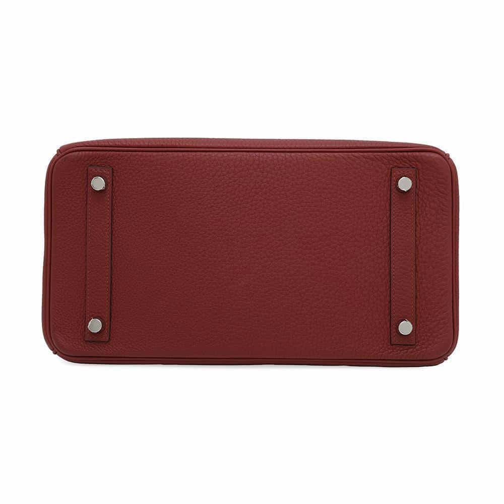 エルメス バーキン30 ルージュグレナ/シルバー金具 トゴ W刻印 HERMES Birkin ハンドバッグ