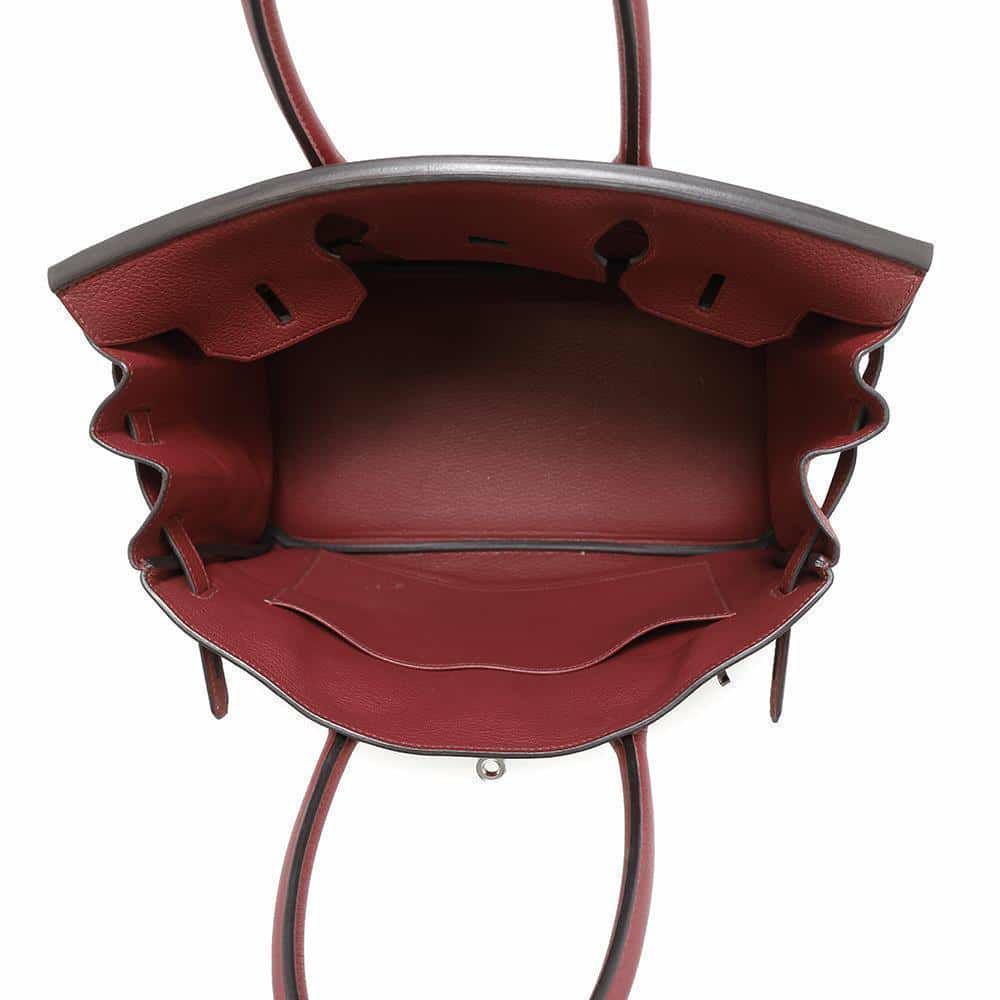 エルメス バーキン30 ルージュグレナ/シルバー金具 トゴ W刻印 HERMES Birkin ハンドバッグ