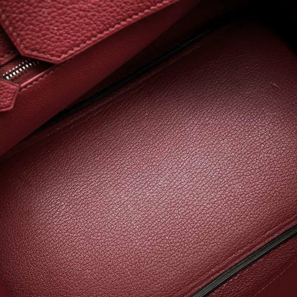 エルメス バーキン30 ルージュグレナ/シルバー金具 トゴ W刻印 HERMES Birkin ハンドバッグ