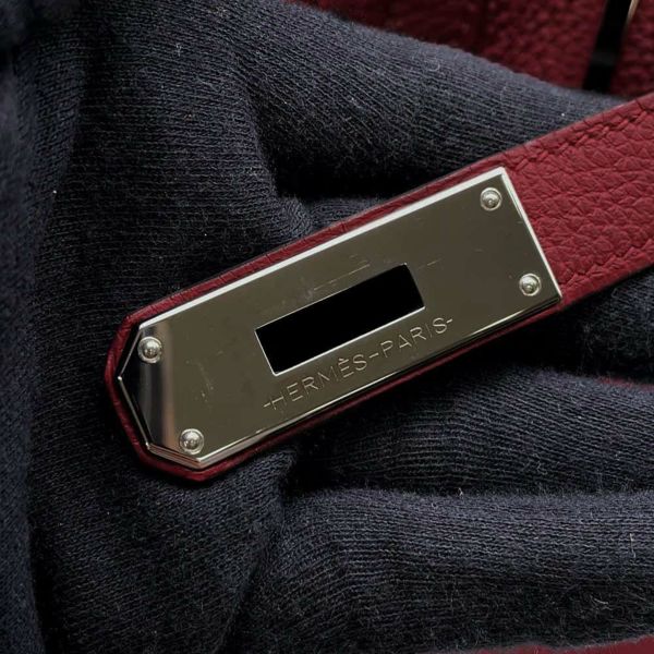 エルメス バーキン30 ルージュグレナ/シルバー金具 トゴ W刻印 HERMES Birkin ハンドバッグ