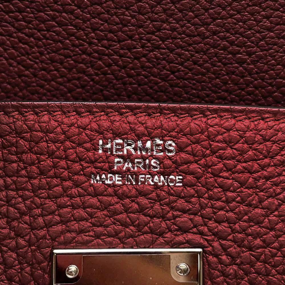エルメス バーキン30 ルージュグレナ/シルバー金具 トゴ W刻印 HERMES Birkin ハンドバッグ