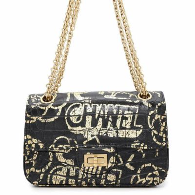 シャネル チェーンショルダーバッグ マトラッセ 2.55 ミニ 型押しレザー AS0874 CHANEL バッグ 黒 安心保証
