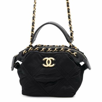 シャネル チェーンショルダーバッグ ココマーク ナイロン AP2669 CHANEL バッグ 黒 安心保証