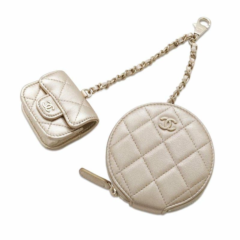 シャネル ノベルティ コインケース Airpodsproケース レザー CHANEL 2024年イヤーズギフト