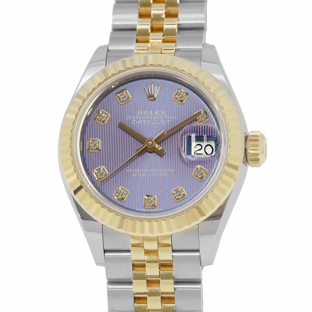 ロレックス デイトジャスト28 279173G レディース ROLEX 腕時計 ラベンダー文字盤