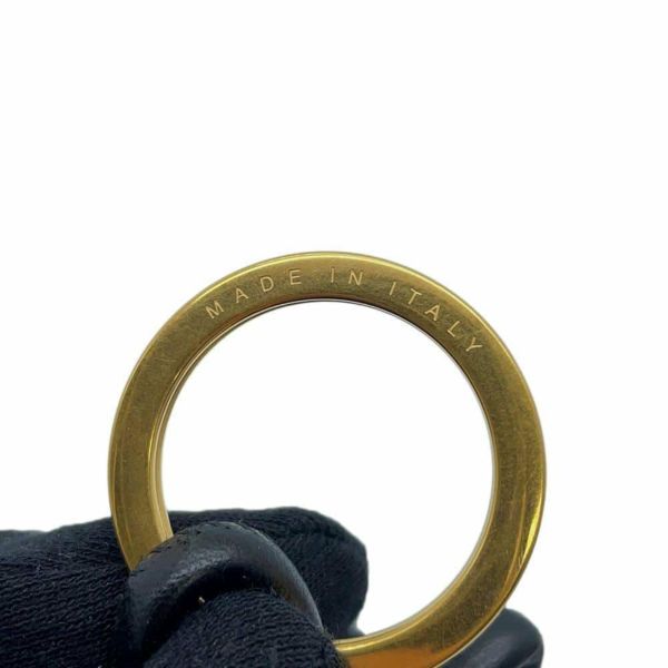 ボッテガヴェネタ  キーリング トライアングル ラムスキン 619100 BOTTEGA VENETA キーホルダー 黒