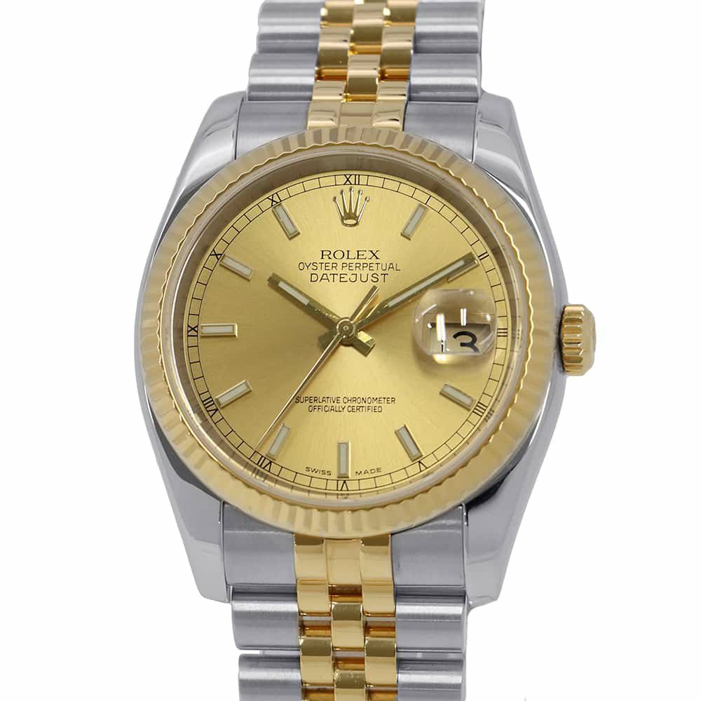ロレックス デイトジャスト D番 116233 ROLEX 腕時計 シャンパン文字盤