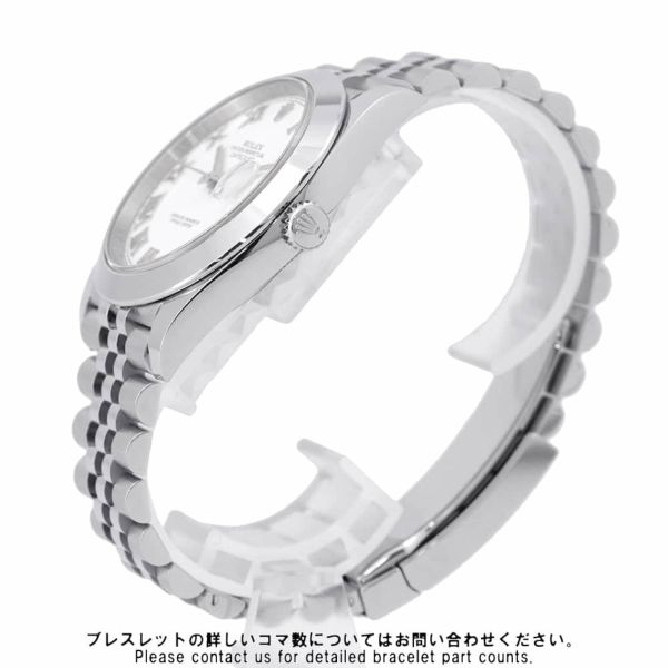 ロレックス デイトジャスト41 ランダムシリアル ルーレット 126300 ROLEX 腕時計 白文字盤 ローマン