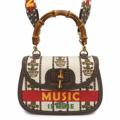 グッチ ハンドバッグ バンブー 100周年記念モデル キャンバス/レザー 681173 GUCCI 2way