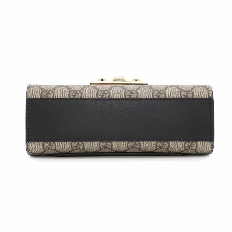グッチ チェーンショルダーバッグ GGスプリーム パドロック スモール 409487 GUCCI 黒