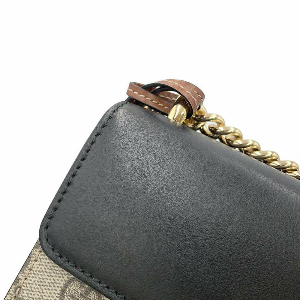 グッチ チェーンショルダーバッグ GGスプリーム パドロック スモール 409487 GUCCI 黒