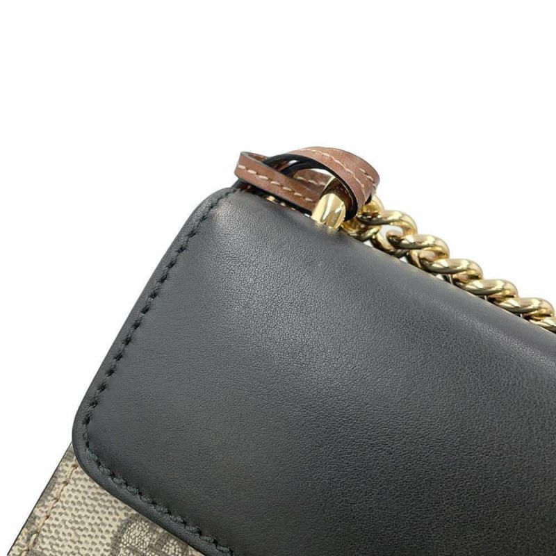 グッチ チェーンショルダーバッグ GGスプリーム パドロック スモール 409487 GUCCI 黒